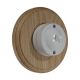 Linden 1 Gang 1 or 2way Bakelite Switch White Dolly On A Round  Unfinished Oak Base