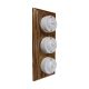 Linden 3 Gang 1 or 2way Vertical Bakelite Switch White Dolly On A  Medium Oak Base