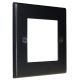 Matt Black 2G Single Plate supplied with grid to accept 2 single clip in modules