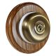 Round 1 Gang 2 Way Period Asbury Medium Oak Wood - Antique Smooth Dome Light Switch White pattress