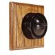 1 Gang 1 or 2way Bakelite Switch Brown Dolly On A Solid Medium Oak Base