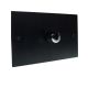 Penland 1G 2W 400W/VA Dimmer Switch on a Twin Plate in  Satin Black with Polished Dimmer Knob