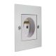 Penland Brushed Aluminium Satin Silver Flat Plate Euro Style French and Belgian clip in socket