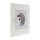 Penland Gloss White Flat Plate Euro Style French and Belgian clip in socket