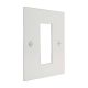 Penland Gloss White 1 Gang Single Plate c/w grid 