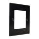 Penland Brushed Aluminium Satin Black 2 Gang Single Plate c/w grid 