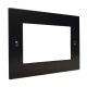 Penland Brushed Aluminium Satin Black 4 Gang Twin Plate c/w grid 