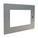 Penland Brushed Aluminium Satin Silver 4 Gang Twin Plate c/w grid 