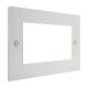 Penland Gloss White 4 Gang Twin Plate c/w grid 