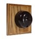 Rosen 1 Gang 1 or 2way  Dome Bakelite Switch brown Dolly On a  Medium Oak Base