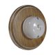 Rosen 1 Gang 1 or 2way Bakelite Switch White Dolly On A Round Limed Oak Base