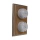 Rosen 2 Gang 1 or 2way Vertical Bakelite Switch White Dolly On A Limed Oak Base