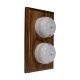 Rosen 2 Gang 1 or 2way Vertical Bakelite Switch White Dolly On A Medium Oak Base