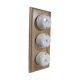 Rosen 3 Gang 1 or 2way Vertical Bakelite Switch White Dolly On A Limed Oak Base