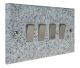 Quarry 4 Gang 2Way 10Amp Rocker Switch in Grey Sand