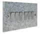 Quarry 6 Gang 2Way 10Amp Rocker Switch in Grey Sand