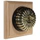 1 Gang Intermediate (3way switching) Period Asbury Unfinished Oak Wood - Fluted Dome Light Switch Black Pattress