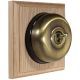 1 Gang 2 Way Period Asbury Unfinished Oak Wood - Smooth Dome Light Switch Black pattress