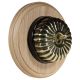 Round 1 Gang 2 Way Period Asbury Unfinished Oak Wood - Antique Fluted Dome Light Switch